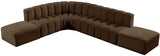 Arc Brown Velvet Modular Sofa 103Brown-S7A Meridian Furniture