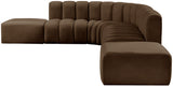 Arc Brown Velvet Modular Sofa 103Brown-S7A Meridian Furniture