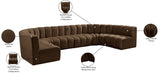 Arc Brown Velvet Modular Sofa 103Brown-S8A Meridian Furniture