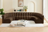 Arc Brown Velvet Modular Sofa 103Brown-S8A Meridian Furniture