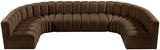 Arc Brown Velvet Modular Sofa 103Brown-S8A Meridian Furniture