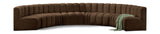 Arc Brown Velvet Modular Sofa 103Brown-S8B Meridian Furniture