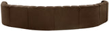 Arc Brown Velvet Modular Sofa 103Brown-S8B Meridian Furniture