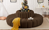 Arc Brown Velvet Modular Sofa 103Brown-S8D Meridian Furniture