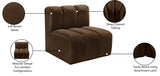 Arc Brown Velvet Straight Chair 103Brown-ST Meridian Furniture