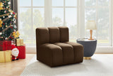 Arc Brown Velvet Straight Chair 103Brown-ST Meridian Furniture