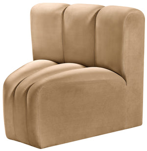 Arc Camel Velvet Curved Corner 103Camel-CC Meridian Furniture