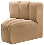 Arc Camel Velvet Curved Corner 103Camel-CC Meridian Furniture