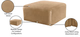 Arc Camel Velvet Ottoman 103Camel-Ott Meridian Furniture