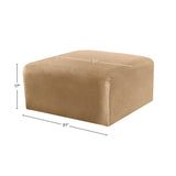 Arc Camel Velvet Ottoman 103Camel-Ott Meridian Furniture