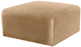 Arc Camel Velvet Ottoman 103Camel-Ott Meridian Furniture