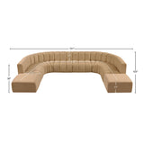 Arc Camel Velvet Modular Sofa 103Camel-S10A Meridian Furniture