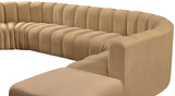 Arc Camel Velvet Modular Sofa 103Camel-S10A Meridian Furniture