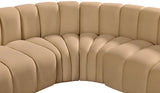 Arc Camel Velvet Modular Sofa 103Camel-S10A Meridian Furniture