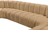 Arc Camel Velvet Modular Sofa 103Camel-S10A Meridian Furniture