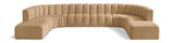 Arc Camel Velvet Modular Sofa 103Camel-S10A Meridian Furniture