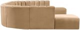 Arc Camel Velvet Modular Sofa 103Camel-S10A Meridian Furniture