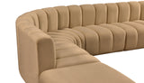 Arc Camel Velvet Modular Sofa 103Camel-S10A Meridian Furniture