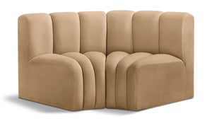 Arc Camel Velvet Modular Sofa 103Camel-S2B Meridian Furniture