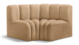 Arc Camel Velvet Modular Sofa 103Camel-S2B Meridian Furniture