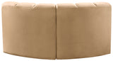 Arc Camel Velvet Modular Sofa 103Camel-S2B Meridian Furniture