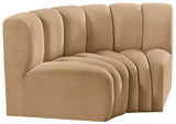 Arc Camel Velvet Modular Sofa 103Camel-S2B Meridian Furniture