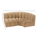 Arc Camel Velvet Modular Sofa 103Camel-S3A Meridian Furniture