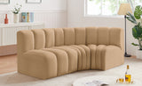 Arc Camel Velvet Modular Sofa 103Camel-S3A Meridian Furniture