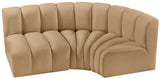 Arc Camel Velvet Modular Sofa 103Camel-S3A Meridian Furniture