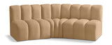 Arc Camel Velvet Modular Sofa 103Camel-S3B Meridian Furniture