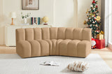 Arc Camel Velvet Modular Sofa 103Camel-S3B Meridian Furniture