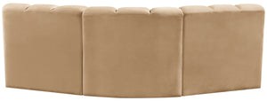Arc Camel Velvet Modular Sofa 103Camel-S3B Meridian Furniture
