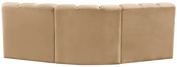 Arc Camel Velvet Modular Sofa 103Camel-S3B Meridian Furniture