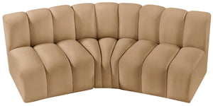 Arc Camel Velvet Modular Sofa 103Camel-S3B Meridian Furniture
