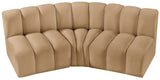 Arc Camel Velvet Modular Sofa 103Camel-S3B Meridian Furniture