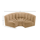 Arc Camel Velvet Modular Sofa 103Camel-S3C Meridian Furniture