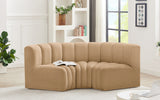 Arc Camel Velvet Modular Sofa 103Camel-S3C Meridian Furniture