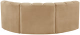 Arc Camel Velvet Modular Sofa 103Camel-S3C Meridian Furniture