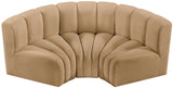 Arc Camel Velvet Modular Sofa 103Camel-S3C Meridian Furniture