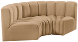 Arc Camel Velvet Modular Sofa 103Camel-S3C Meridian Furniture