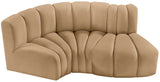 Arc Camel Velvet Modular Sofa 103Camel-S3D Meridian Furniture