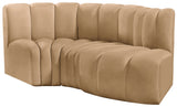 Arc Camel Velvet Modular Sofa 103Camel-S3D Meridian Furniture