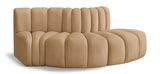 Arc Camel Velvet Modular Sofa 103Camel-S3E Meridian Furniture