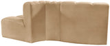 Arc Camel Velvet Modular Sofa 103Camel-S3E Meridian Furniture