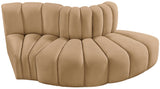 Arc Camel Velvet Modular Sofa 103Camel-S3E Meridian Furniture