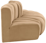 Arc Camel Velvet Modular Sofa 103Camel-S3E Meridian Furniture