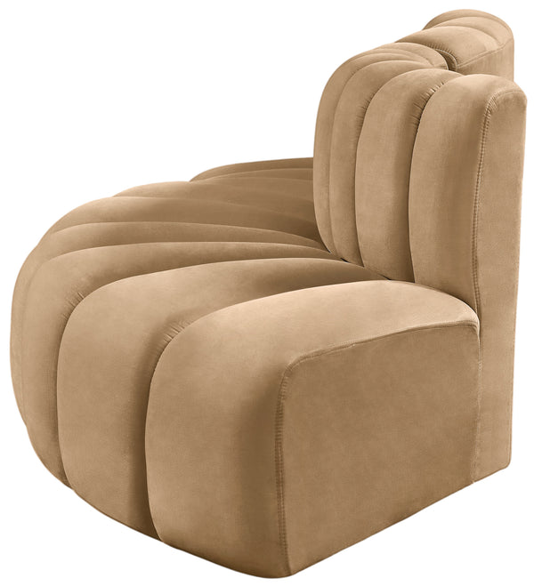 Arc Camel Velvet Modular Sofa 103Camel-S3E Meridian Furniture