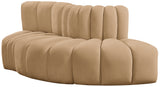 Arc Camel Velvet Modular Sofa 103Camel-S3E Meridian Furniture