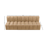 Arc Camel Velvet Modular Sofa 103Camel-S3F Meridian Furniture