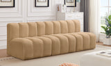 Arc Camel Velvet Modular Sofa 103Camel-S3F Meridian Furniture